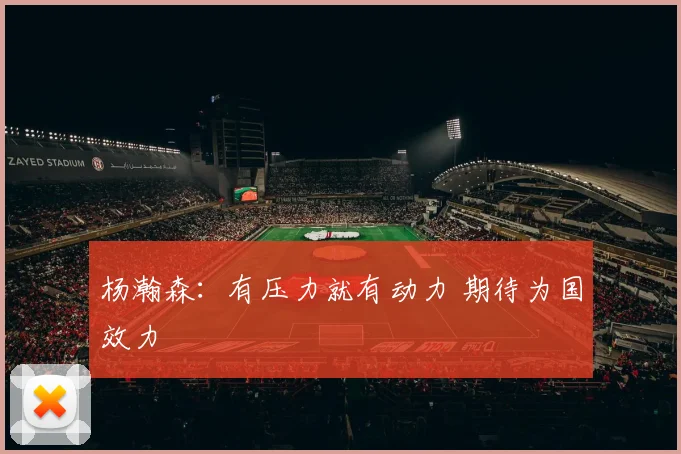 杨瀚森：有压力就有动力 期待为国效力